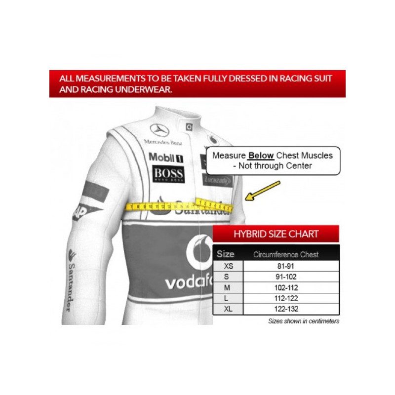 Guia de tallas hans simpson hybrid sport