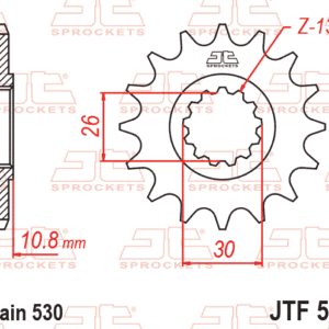 Piñón de transmisión Yamaha MT09 – Paso 530
